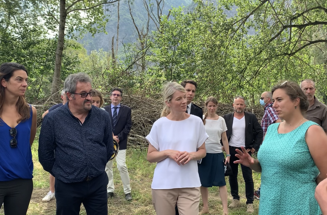 Visite de Bérangère Abba - secrétaire d&#039;Etat au Ministère de la Transition écologique- lac vert Agos-Vidalos