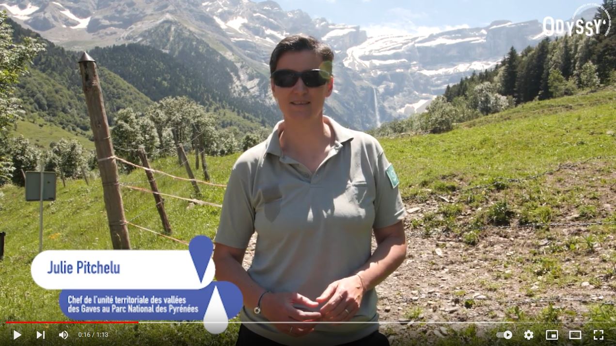 Afficher la vidéo Julie Pitchelu, chef de l’unité territoriale des vallées des Gaves au Parc National des Pyrénées