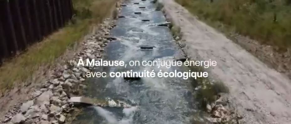 Afficher la vidéo Rivière de contournement du barrage de Malause