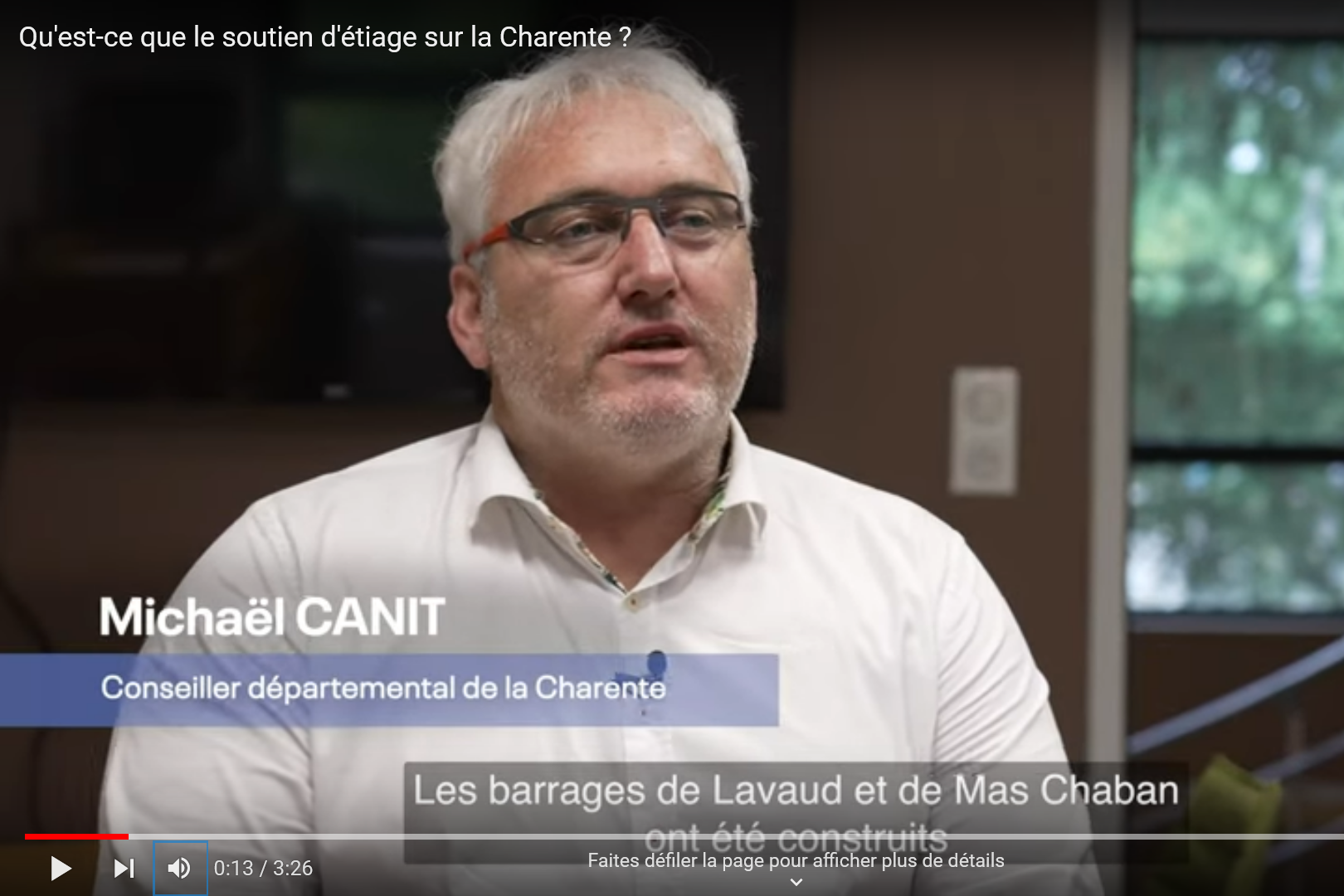 Afficher la vidéo Qu'est-ce que la soutien d'étiage sur la Charente ?